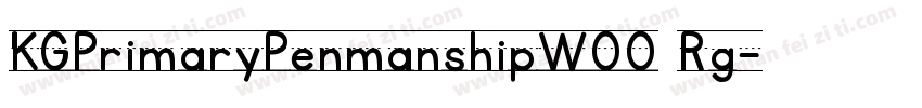 KGPrimaryPenmanshipW00 Rg字体转换